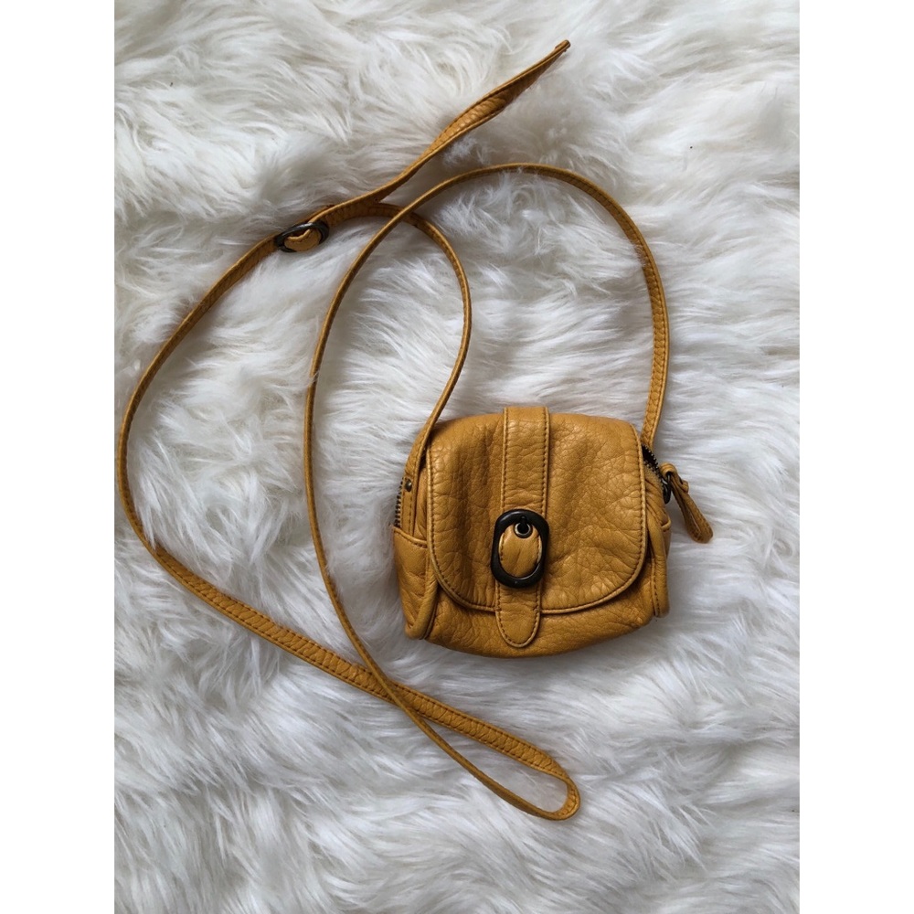 American Eagle Yellow faux leather mini bag